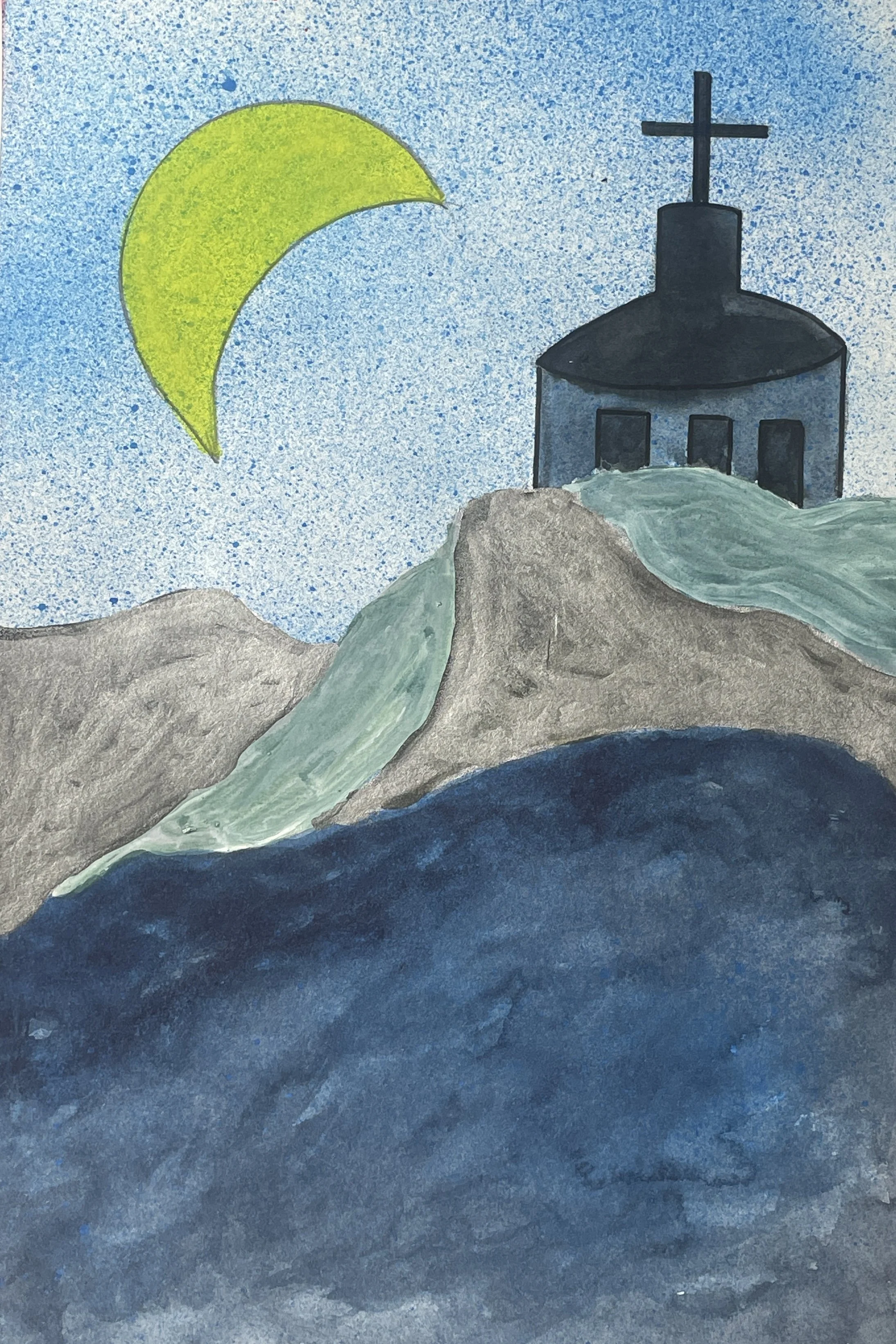 21 
The rock shone bright , the kirk no less 
That stands above the rock; 
The moonlight steep’d in silentness 
The steady weather cock.