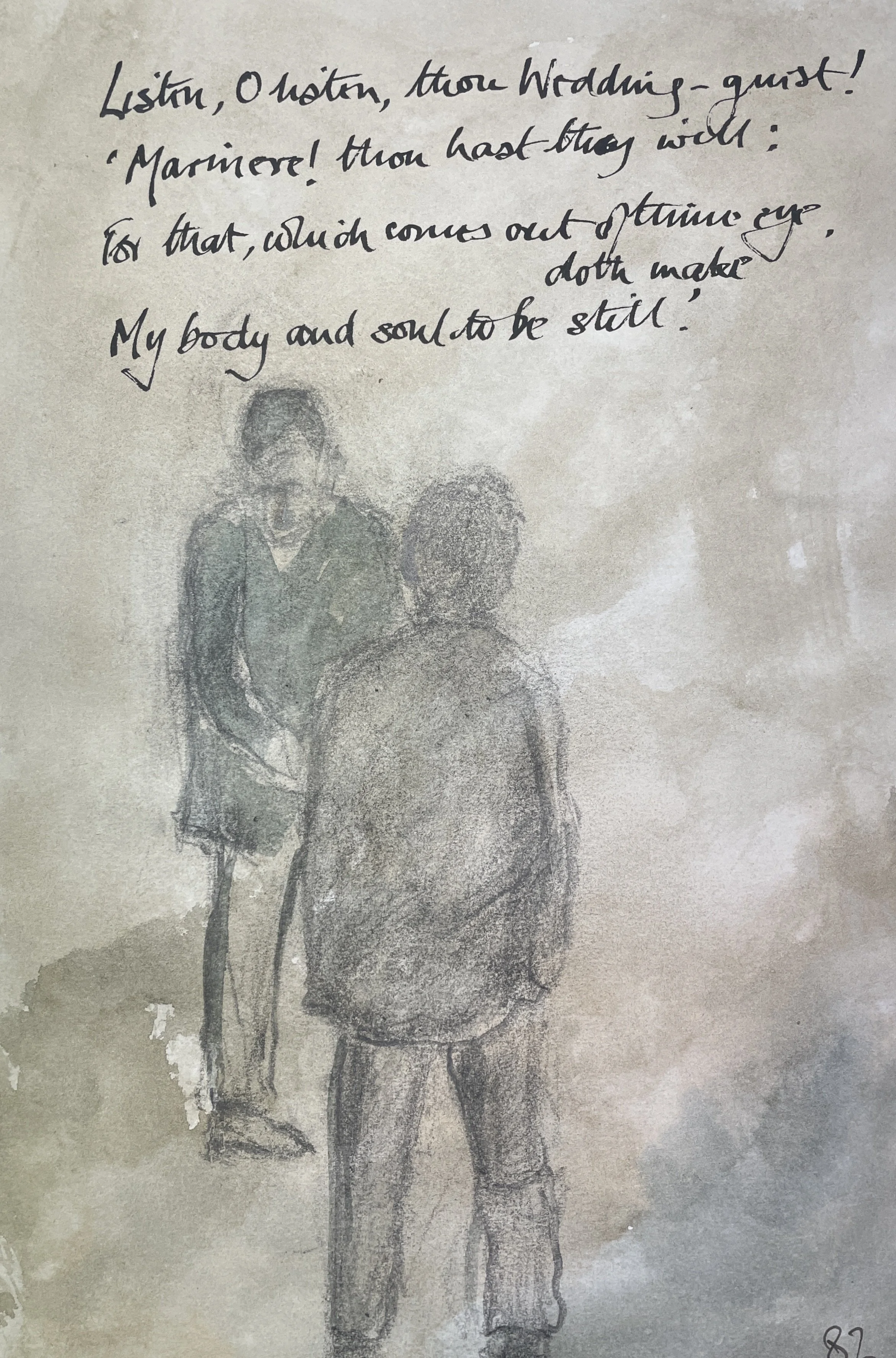 'I fear thee, ancient Mariner!' 
Be calm, thou Wedding-Guest! 
'Twas not those souls that fled in pain, 
Which to their corses came again, 
But a troop of spirits blest: