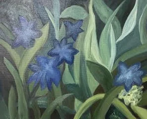 'My back garden' 
Oil on canvas 
61 x 41 cms
