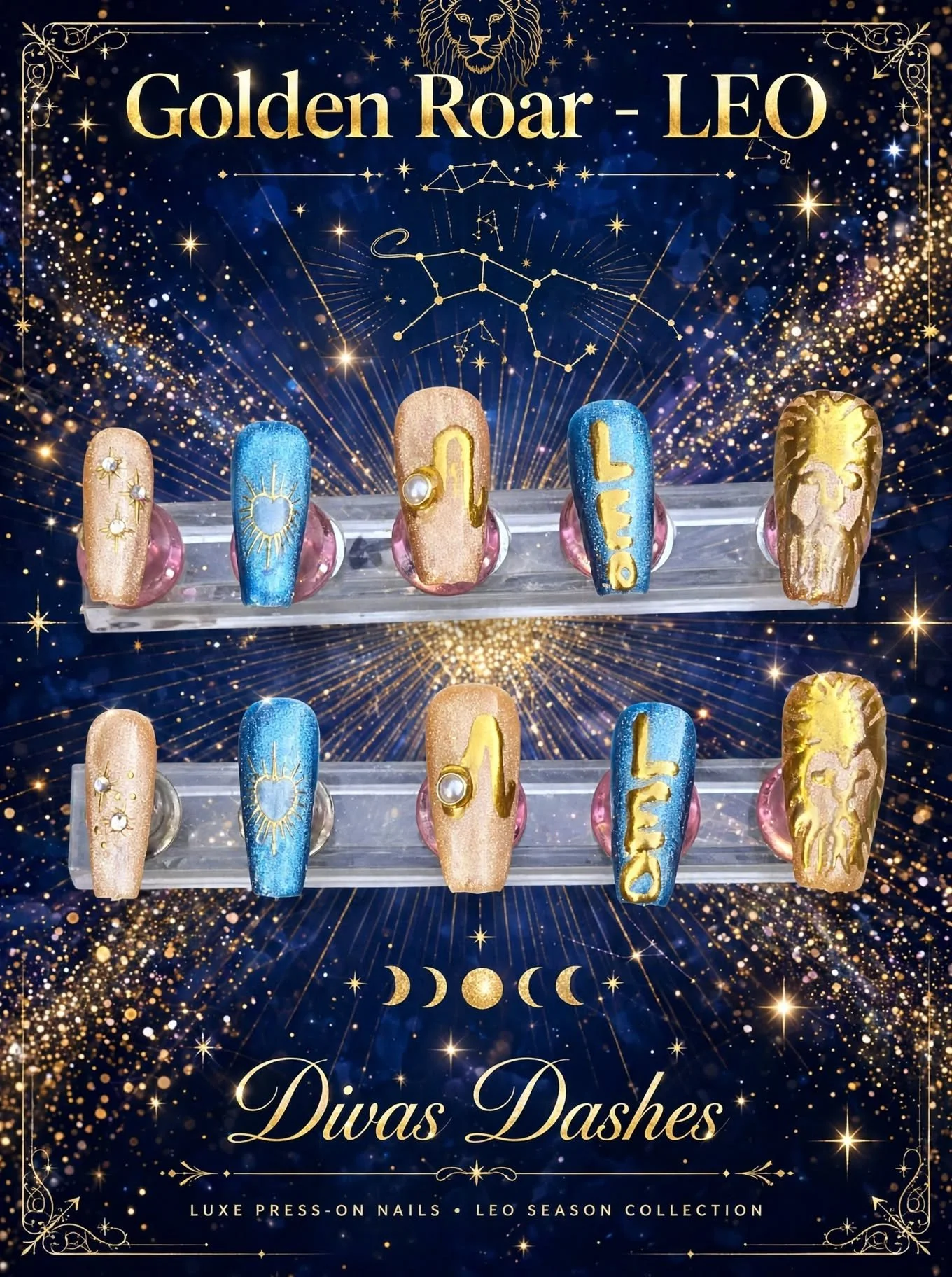 Golden Roar Handmade Nail Set
