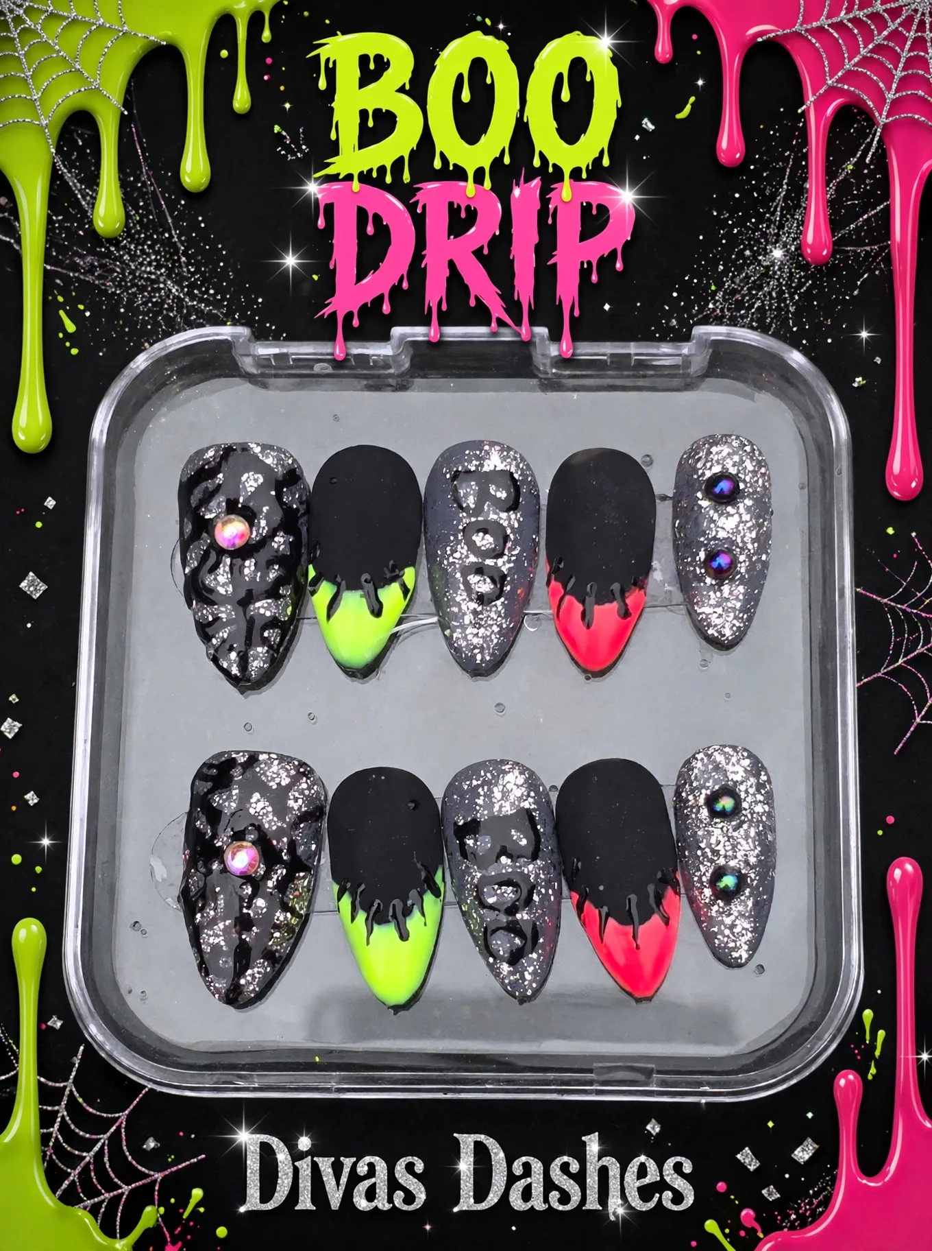 Boo Drip Handmade Nail set