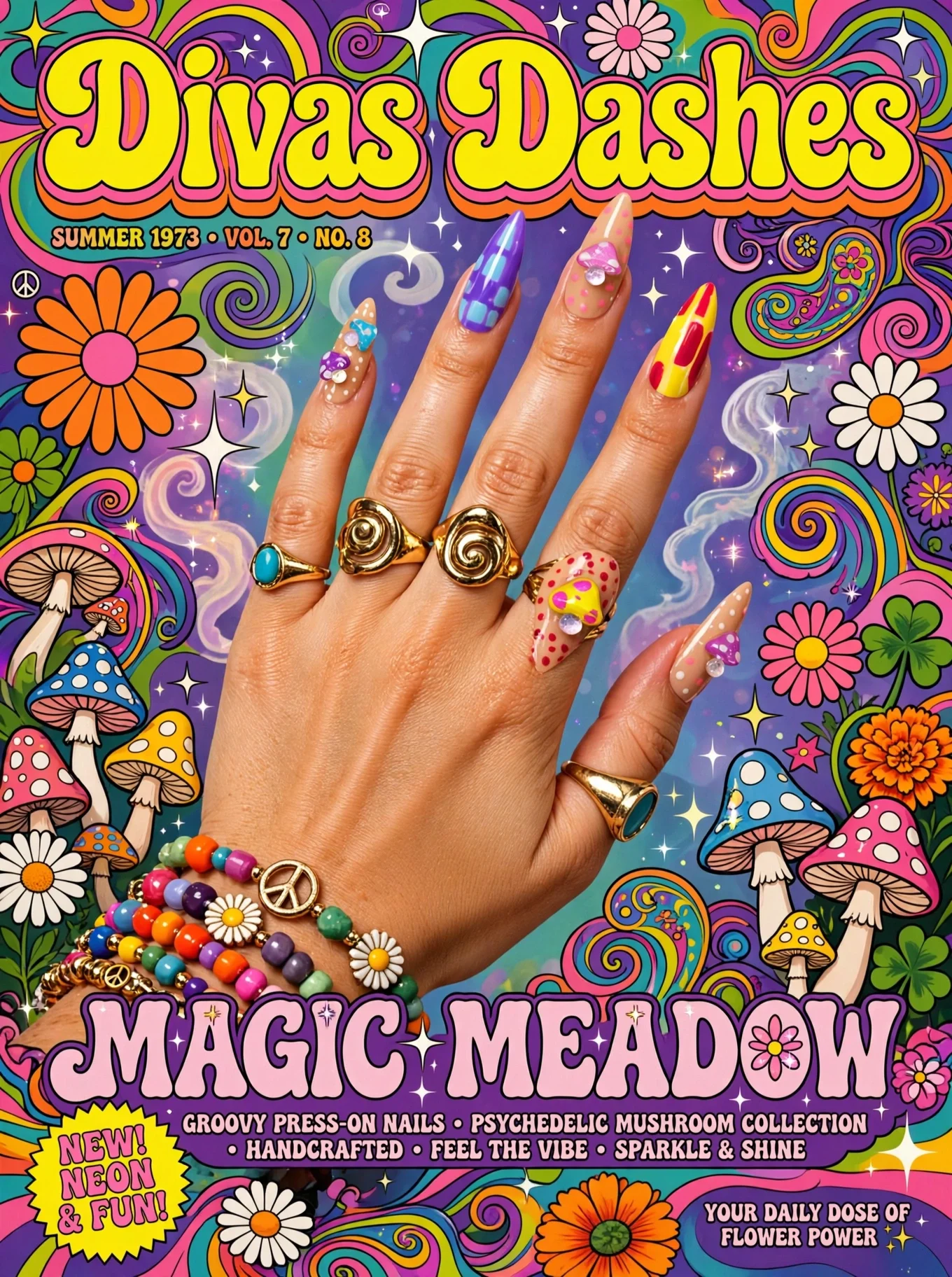 Magic Meadow Handmade Nail set