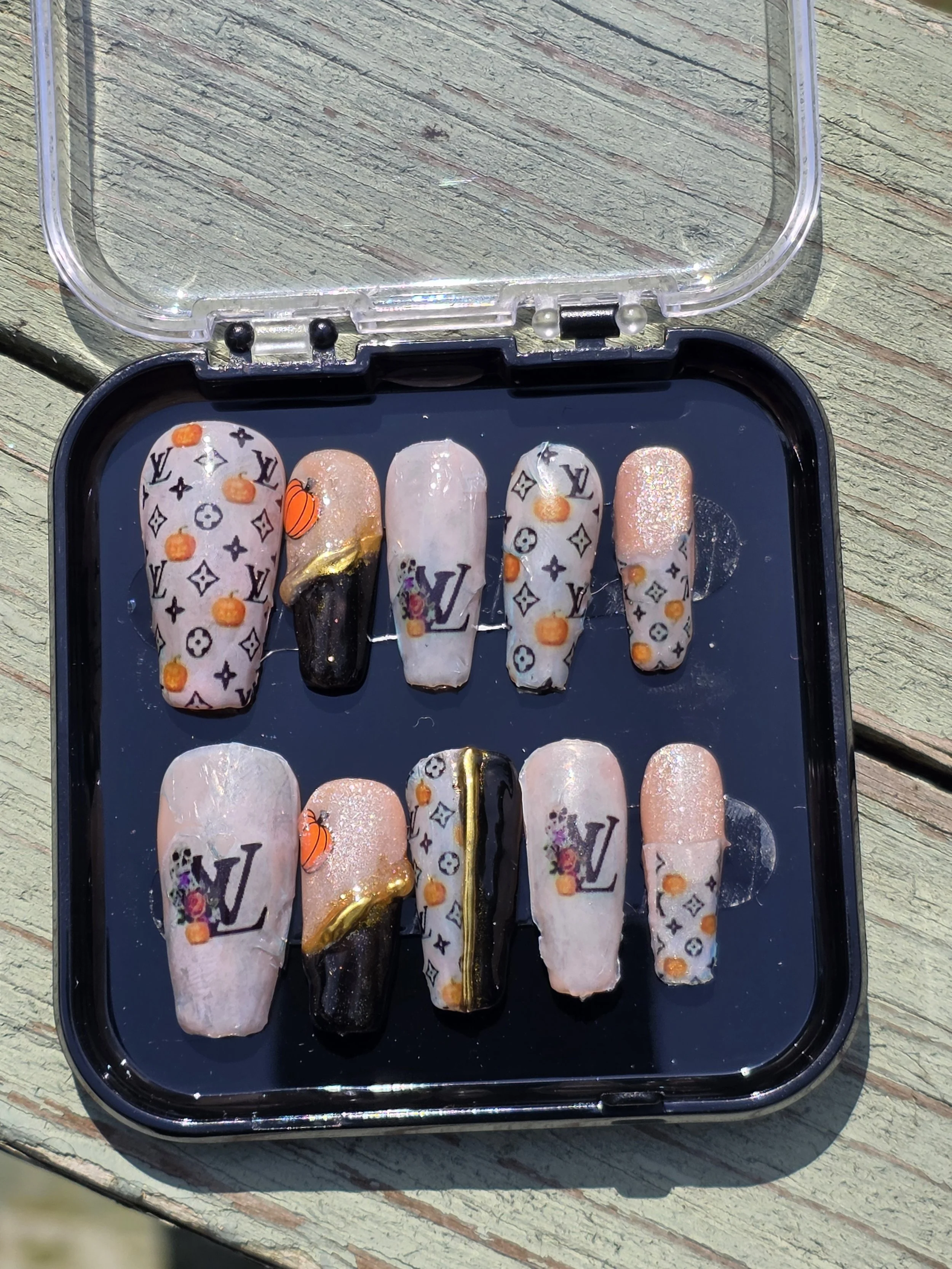 Pumpkin Boujee Handmade Nail set
