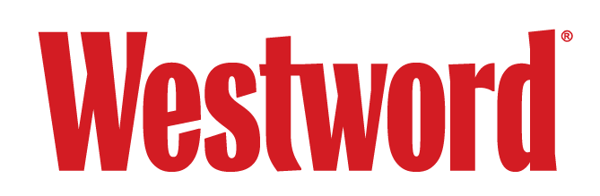 Red Westword logo on a black background