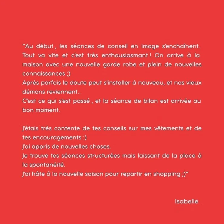 SUIVI D'UNE CLIENTE