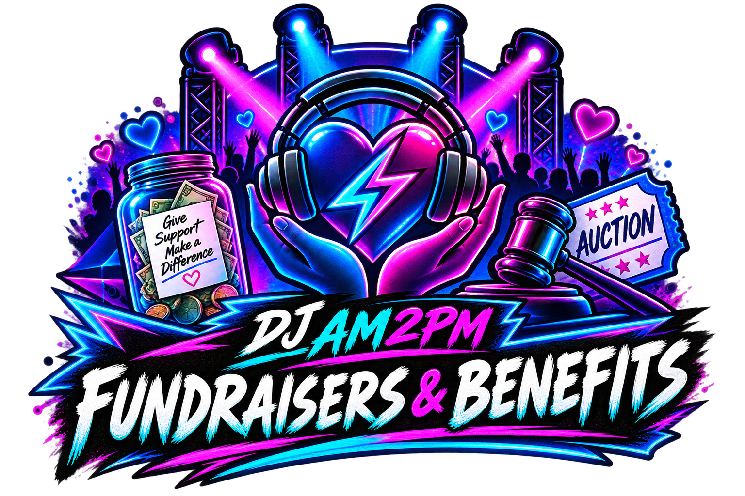 DJ AM2PM entertainment for fundraisers and benefit events