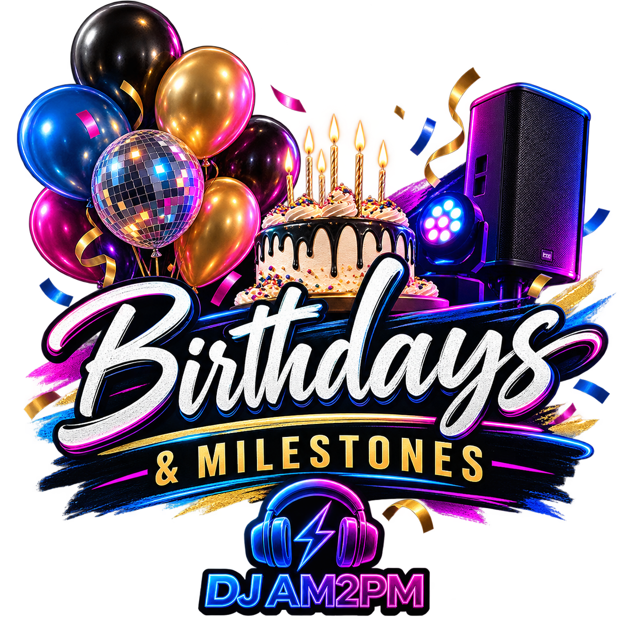 DJ AM2PM music and entertainment for birthdays and milestone celebrations