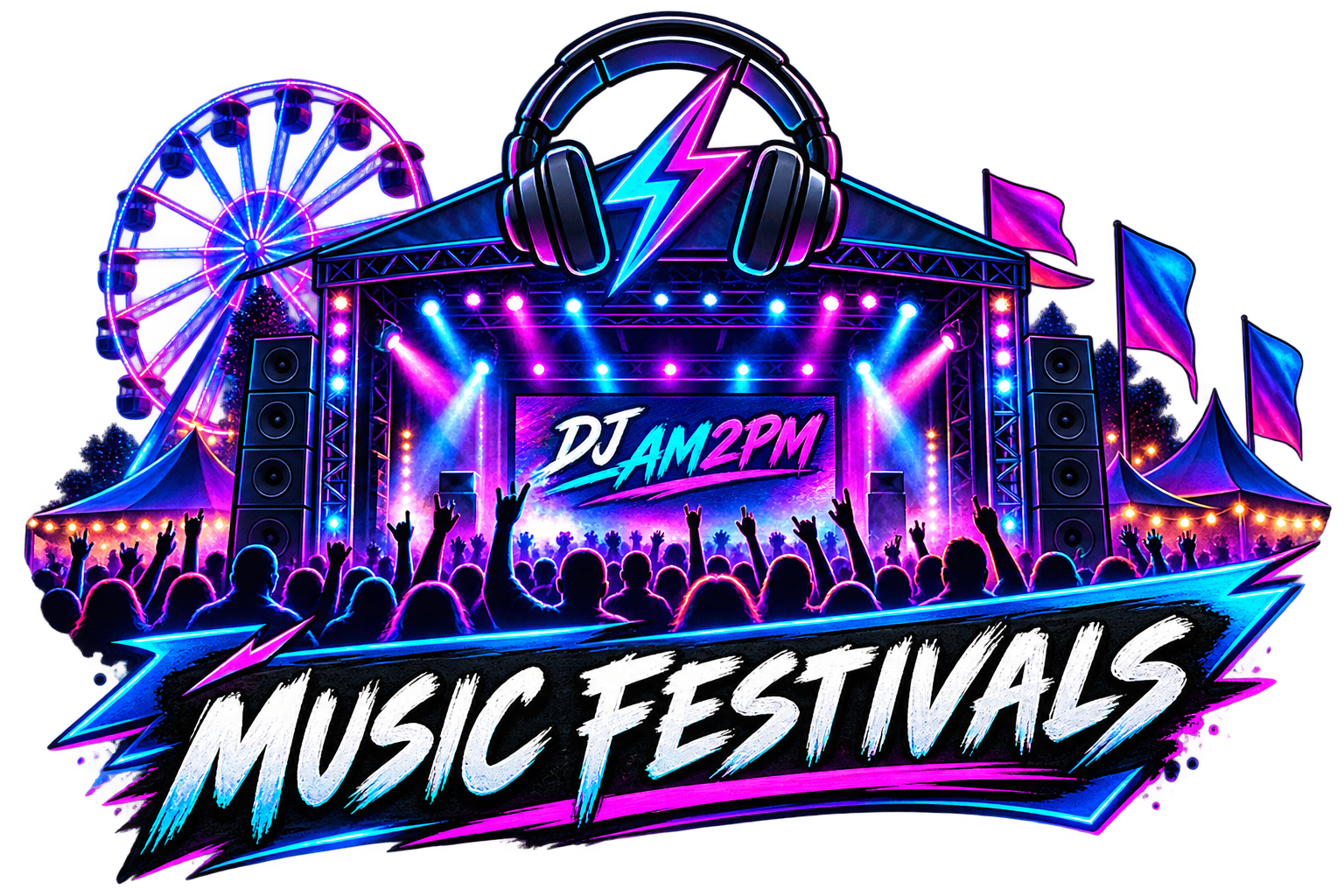 DJ AM2PM music festival entertainment with professional sound and high-energy music