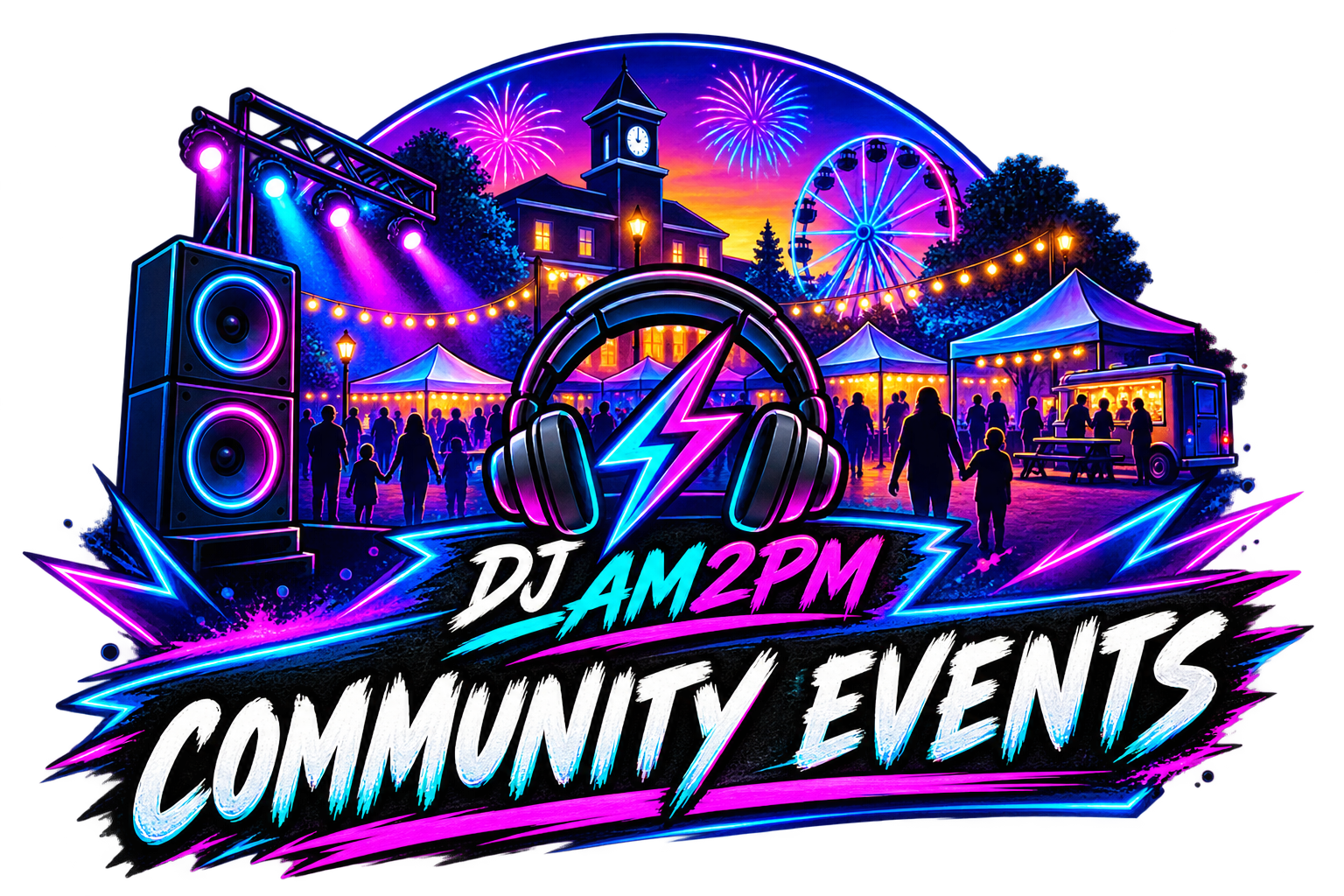 DJ AM2PM community event entertainment with music, sound and family-friendly activities
