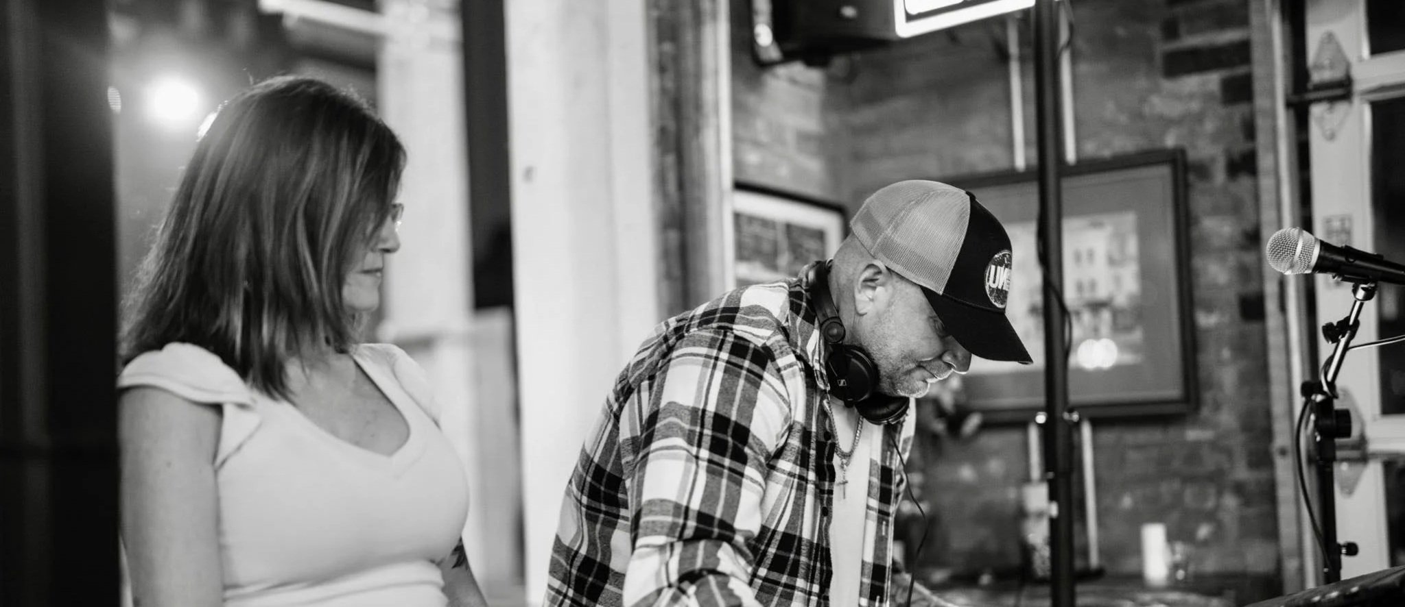 DJ AM2PM husband-and-wife DJ team performing together at weddings, bars and private events