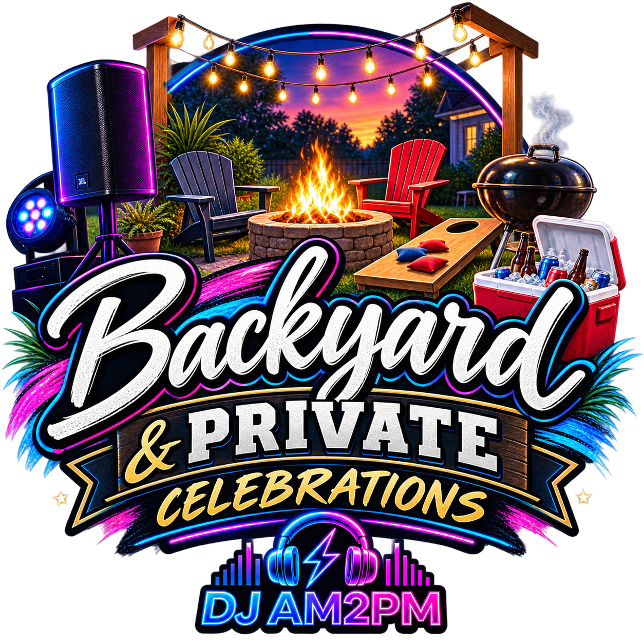 DJ AM2PM entertainment for backyard parties and private celebrations