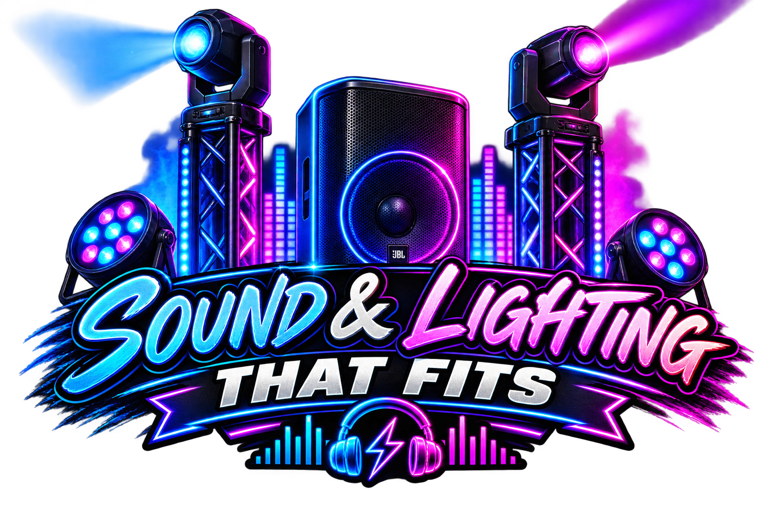 DJ sound and lighting setup customized for private parties and celebrations