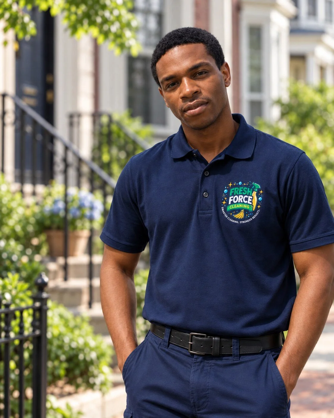 Rudjy Lafontant, owner of Fresh Force Cleaning LLC, in Greater Boston