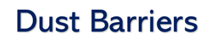 Text that reads 'Dust Barriers'