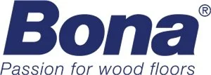 Bona logo with the slogan 'Passion for wood floors' beneath it.