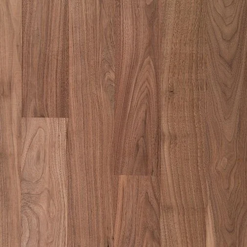 Close-up of a wooden floor with varying shades of brown planks.
