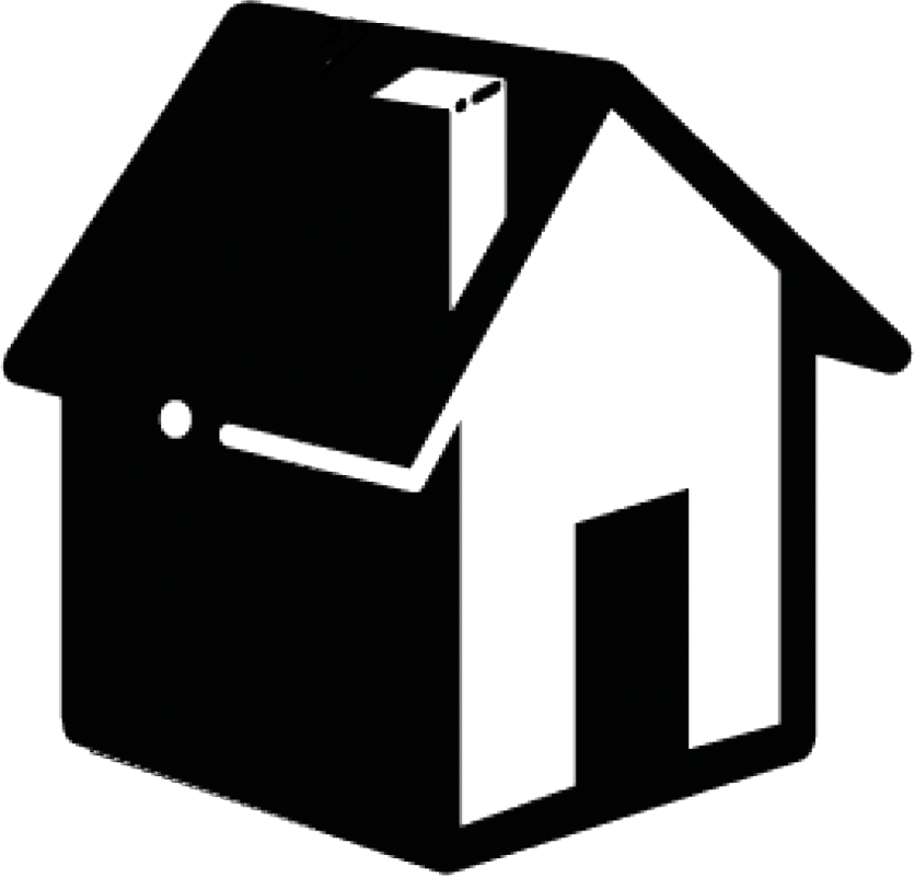 Outline drawing of a birdhouse with a sloped roof, a small round entrance hole, and a perch underneath the hole.