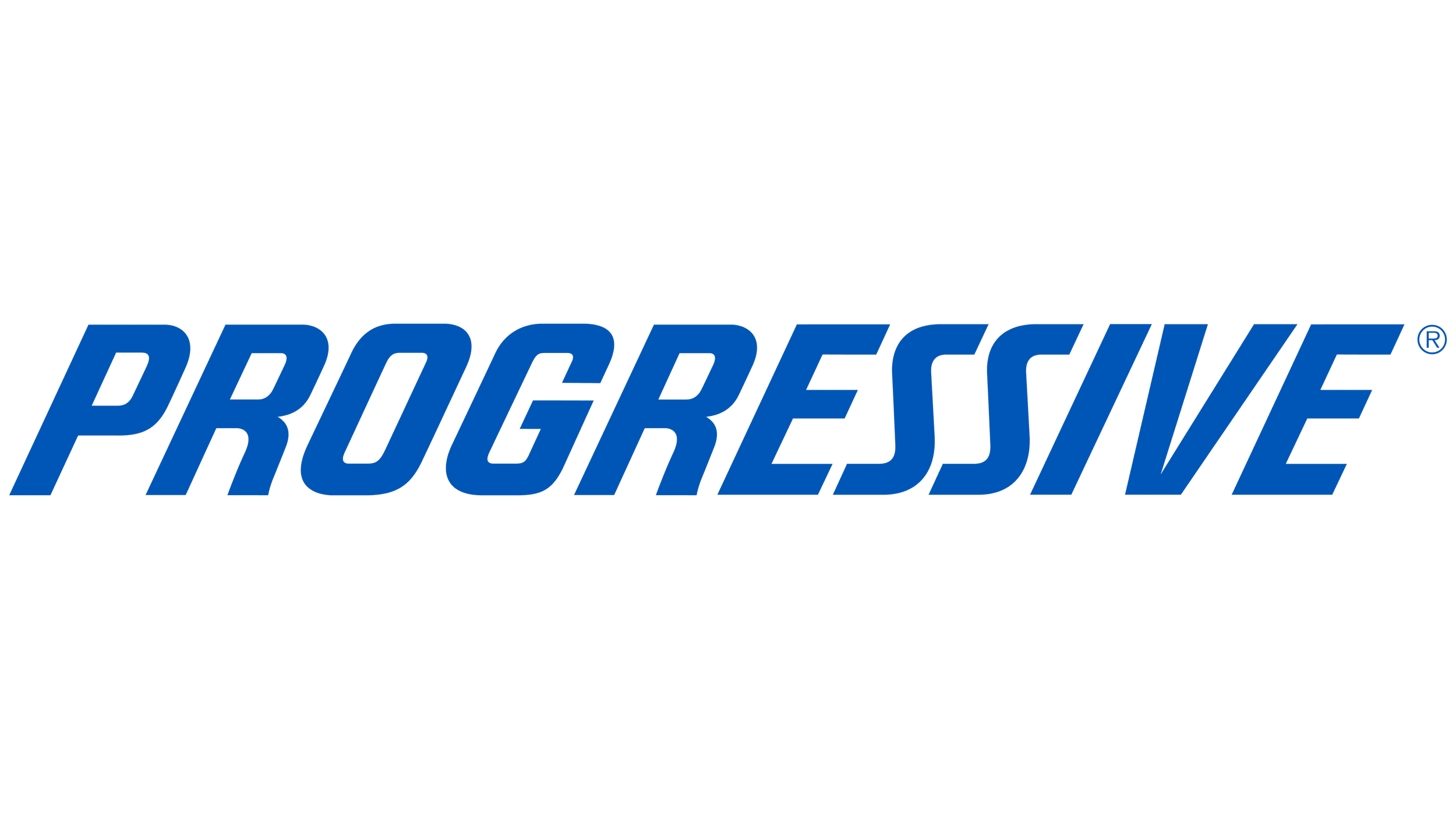 Progressive logo with the word 'PROGRESSIVE' in bold blue letters put as reference for partnership with Hardin Insurance