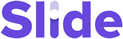 Slide, Homeowners insurance company Logo, with bold Purple words spelling 'Slide'. A partner that writes home insurance with Hardin Insurance