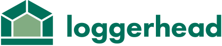 Logo for a insurance company called Loggerhead with a stylized house icon and the brand name in bold text. Company featured because of Homeowners insurance sold through Hardin Insurance