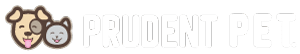 The logo of Prudent Pet, featuring stylized characters of a bear and a cat above the text