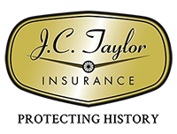 J.C. Taylor Insurance logo with a gold oval background and black text