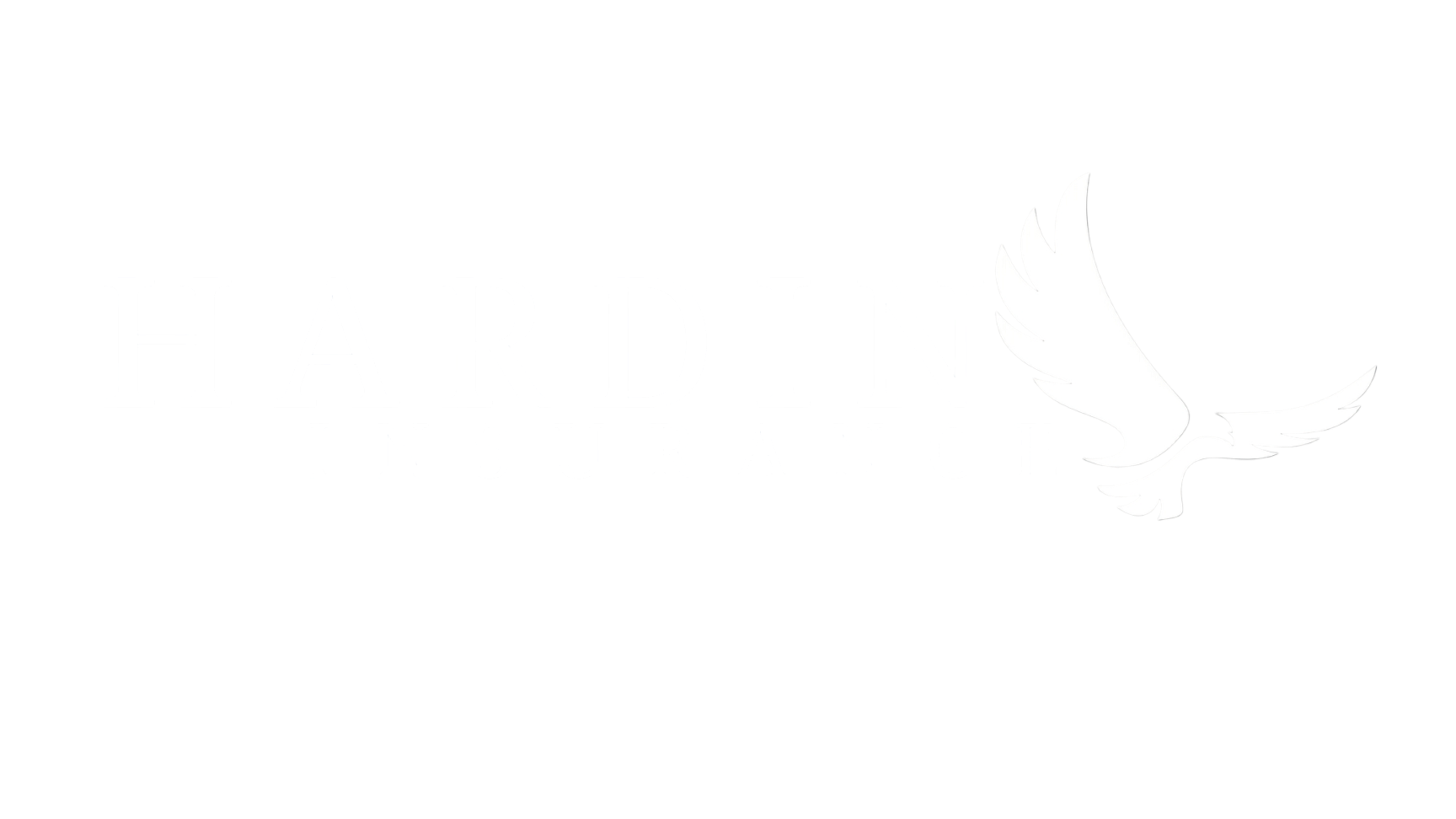 The logo features the words "Hardin Insurance" in white text, with an image of a white flying bird on the right side, all set against a black background.