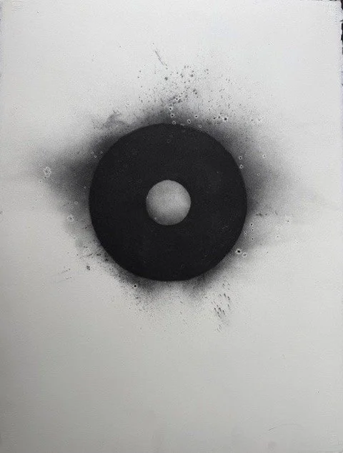 Circles.                                                                                                                  
"30 1/4” x 23” charcoal on paper 2020 