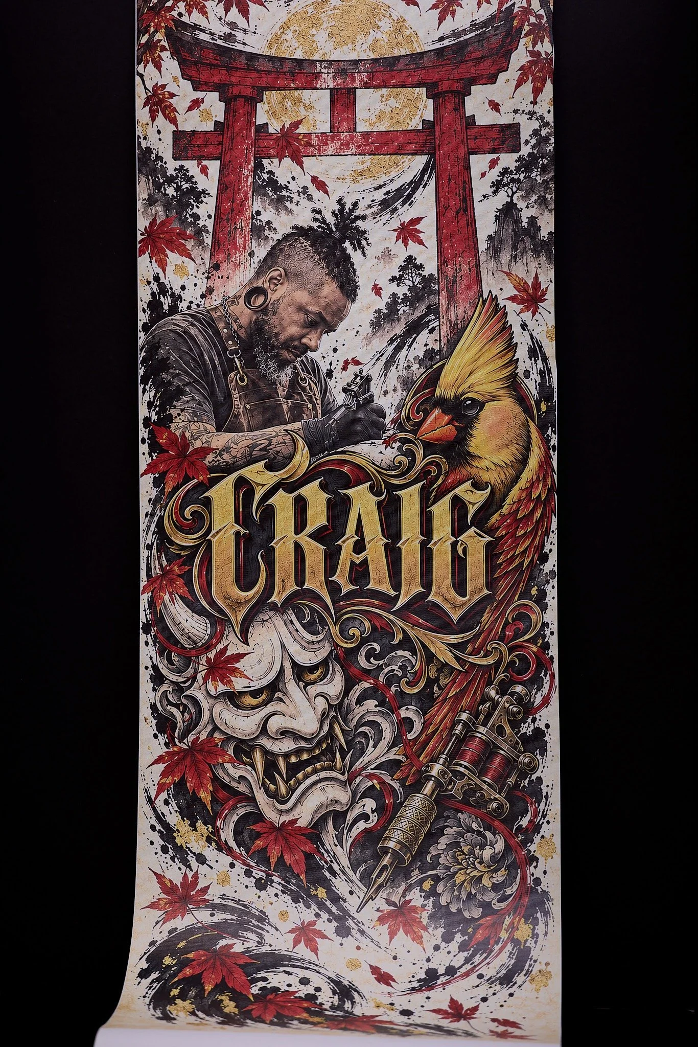 Personalized Japanese-inspired banner — distinctive art made for someone special.