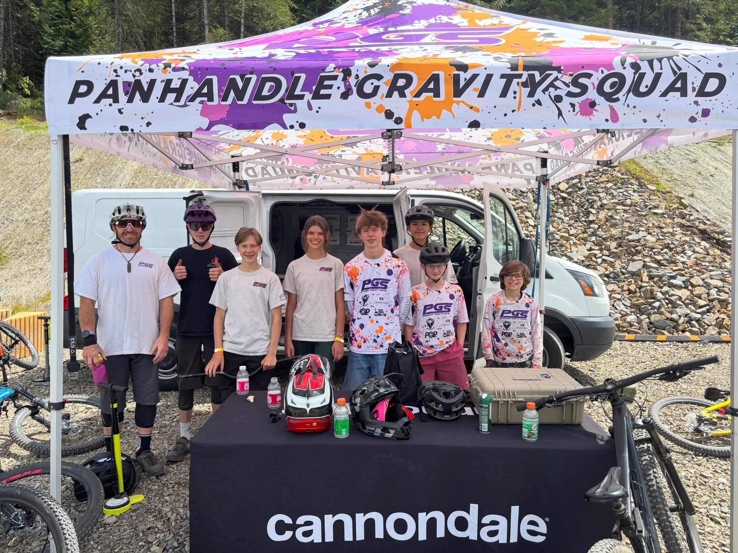 Gravity camp collab with @pendoreillepedalers was an absolute blast! 
14 kids,4 days, a lot of candy and even more laughs. 
Huge shout out to the amazing PGS crew for helping coach, manage, demo, setup cone drills and help herding the cats. 
Thanks t