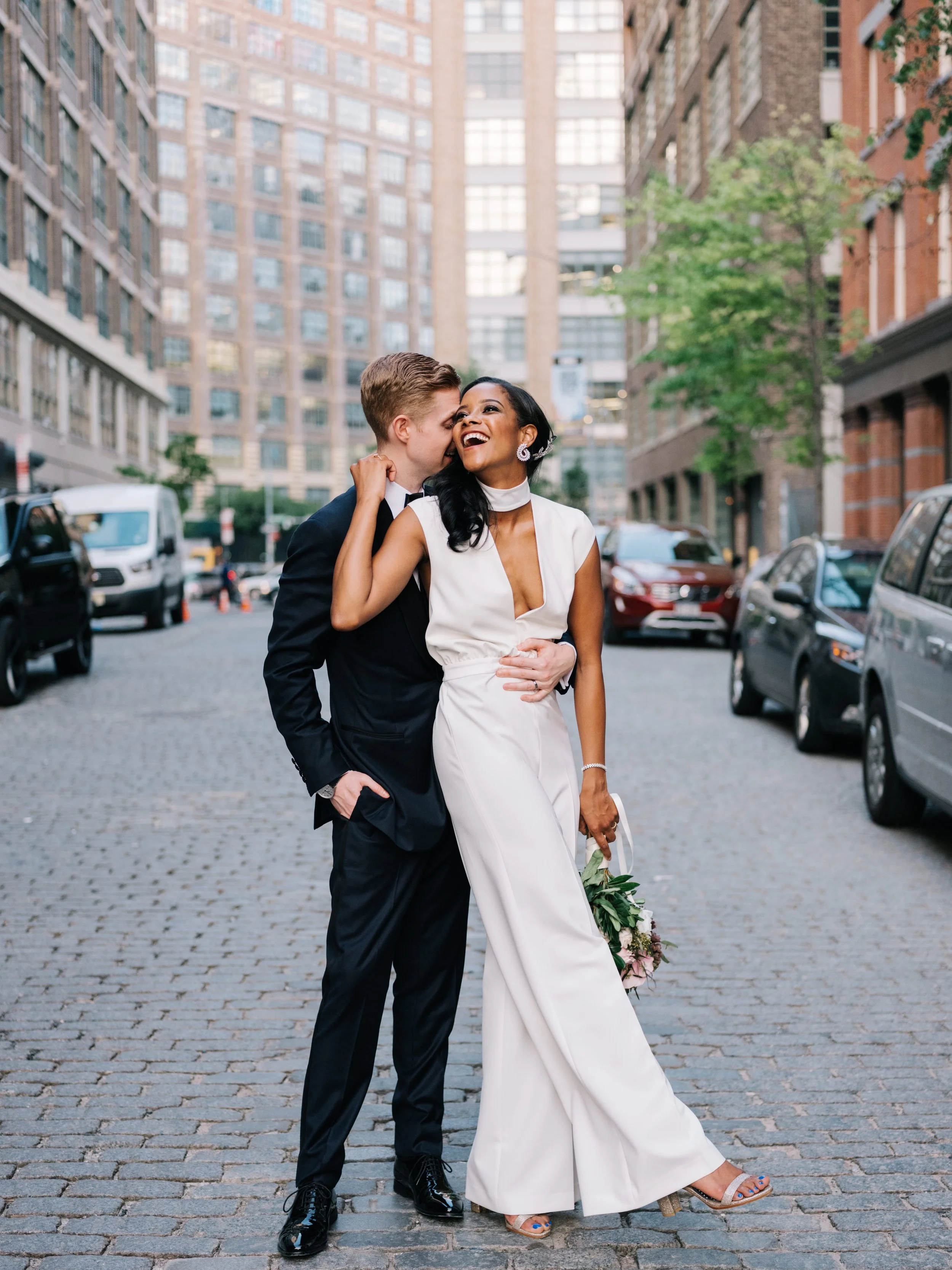 Professional wedding photo of bridal hair & makeup client