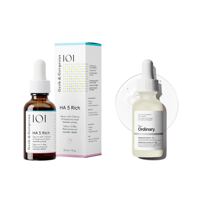 The Ordinary HA 2% + B5 vs Geek &amp; Gorgeous HA 5 Rich