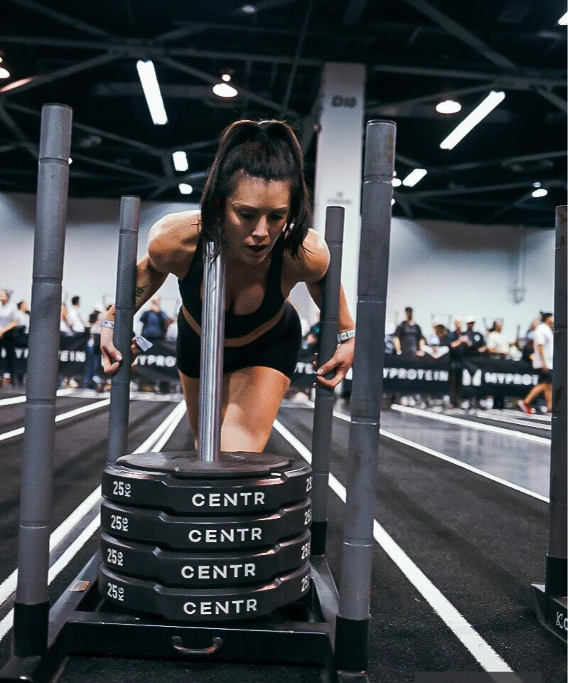 Laura Dotson competing in a HYROX.