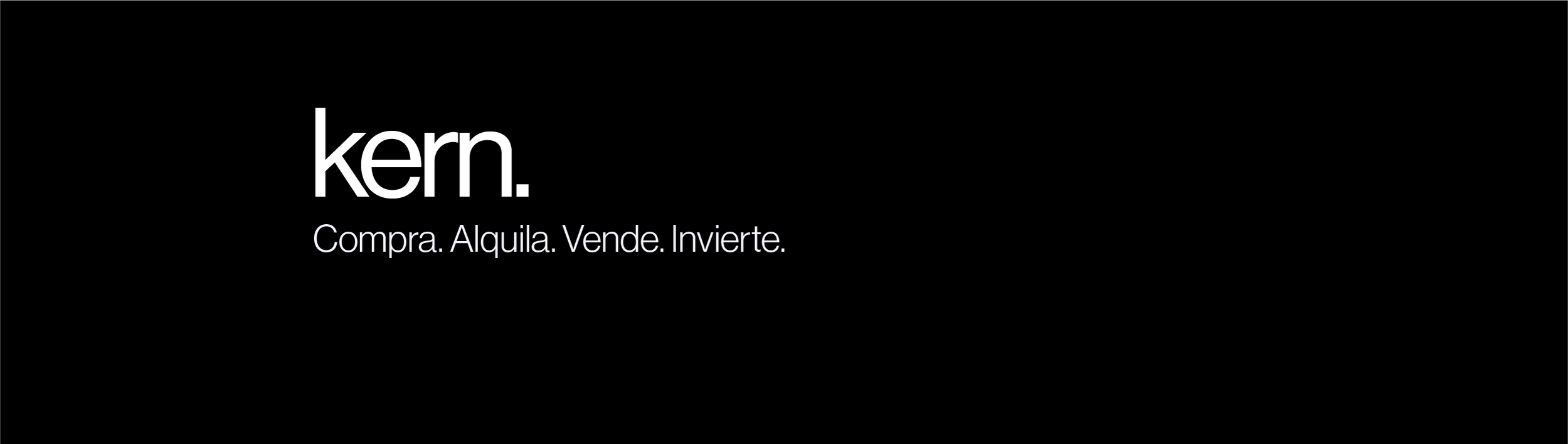 Publicidad para una plataforma inmobiliaria llamada 'kerm', que ofrece servicios de compra, alquiler, venta e inversión.