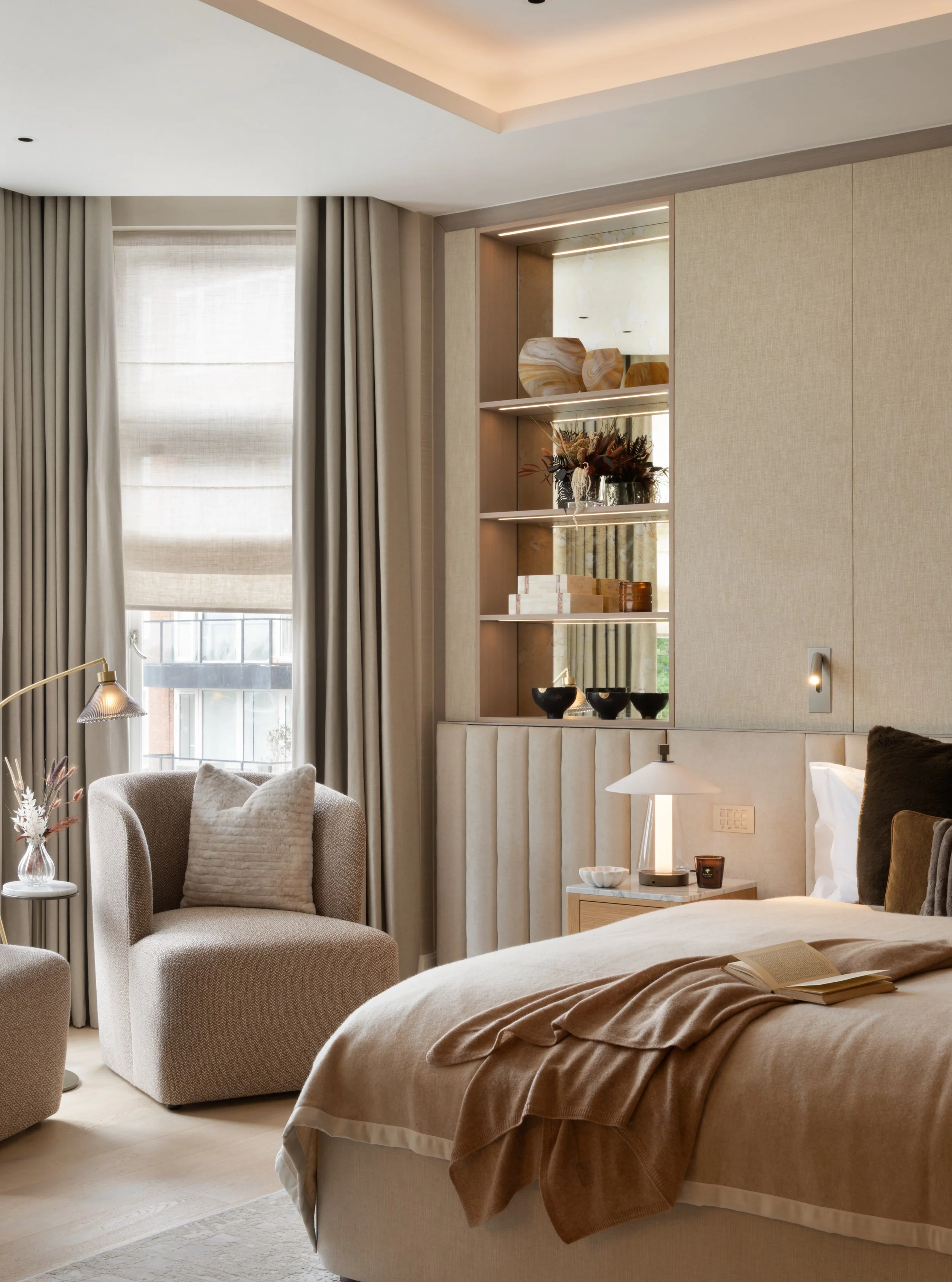 One of the more interesting parts of designing a shared bedroom is balancing two very different opinions.

For The Lucian Home, one half of the couple was drawn to colour, while the other preferred a much calmer, more neutral palette. The answer wasn