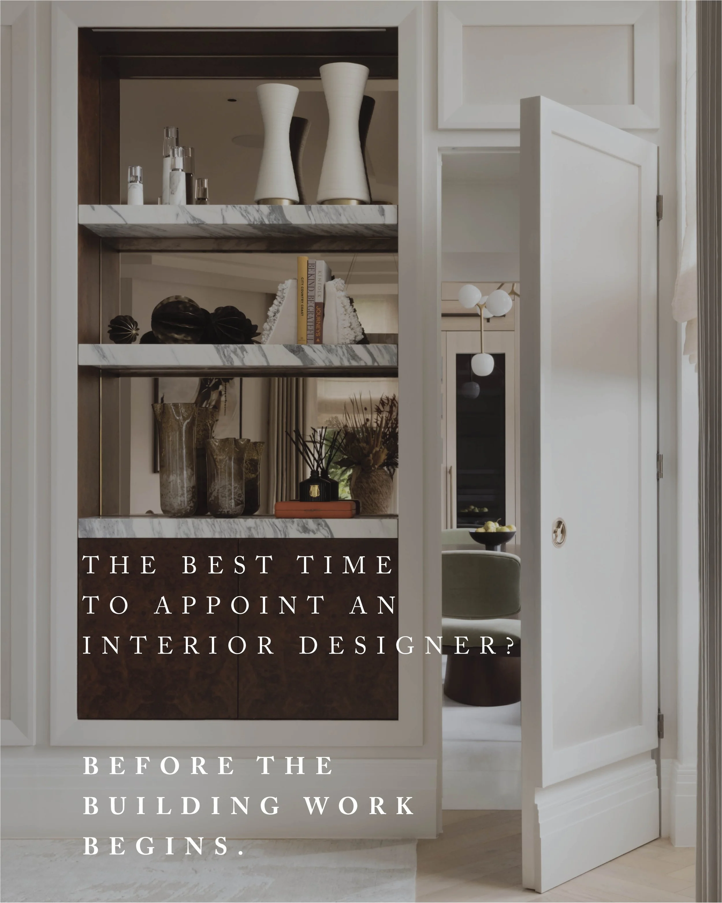 Interior design should not begin when the builders are almost finished.

By that point, many of the decisions that will shape how your home looks, feels and functions may already have been fixed.
The positions of walls, doors, sockets, lighting, radi