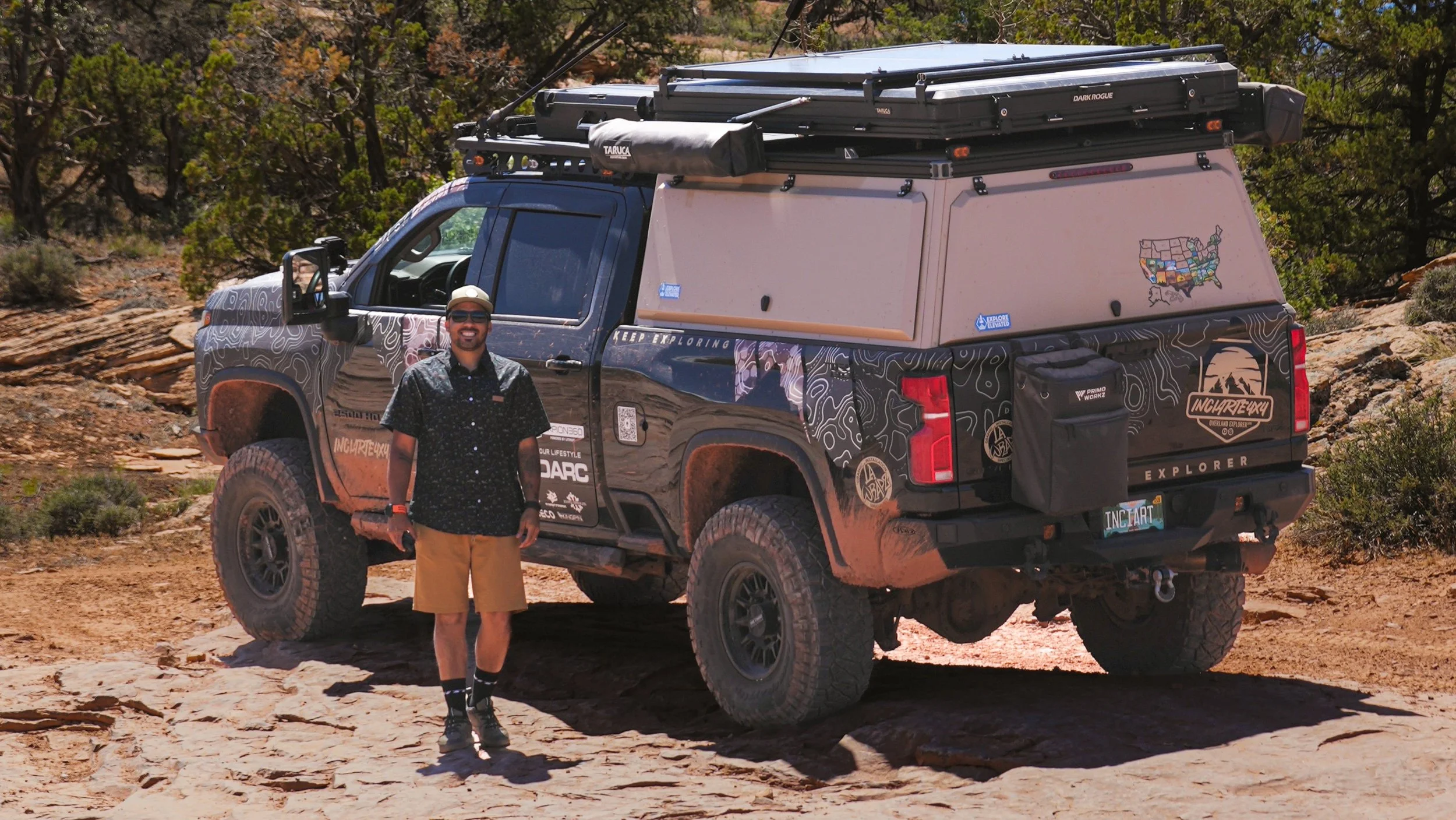 INCIARTE4X4 with the Chevrolet Silverado 2500 overland build during an off-road adventure.