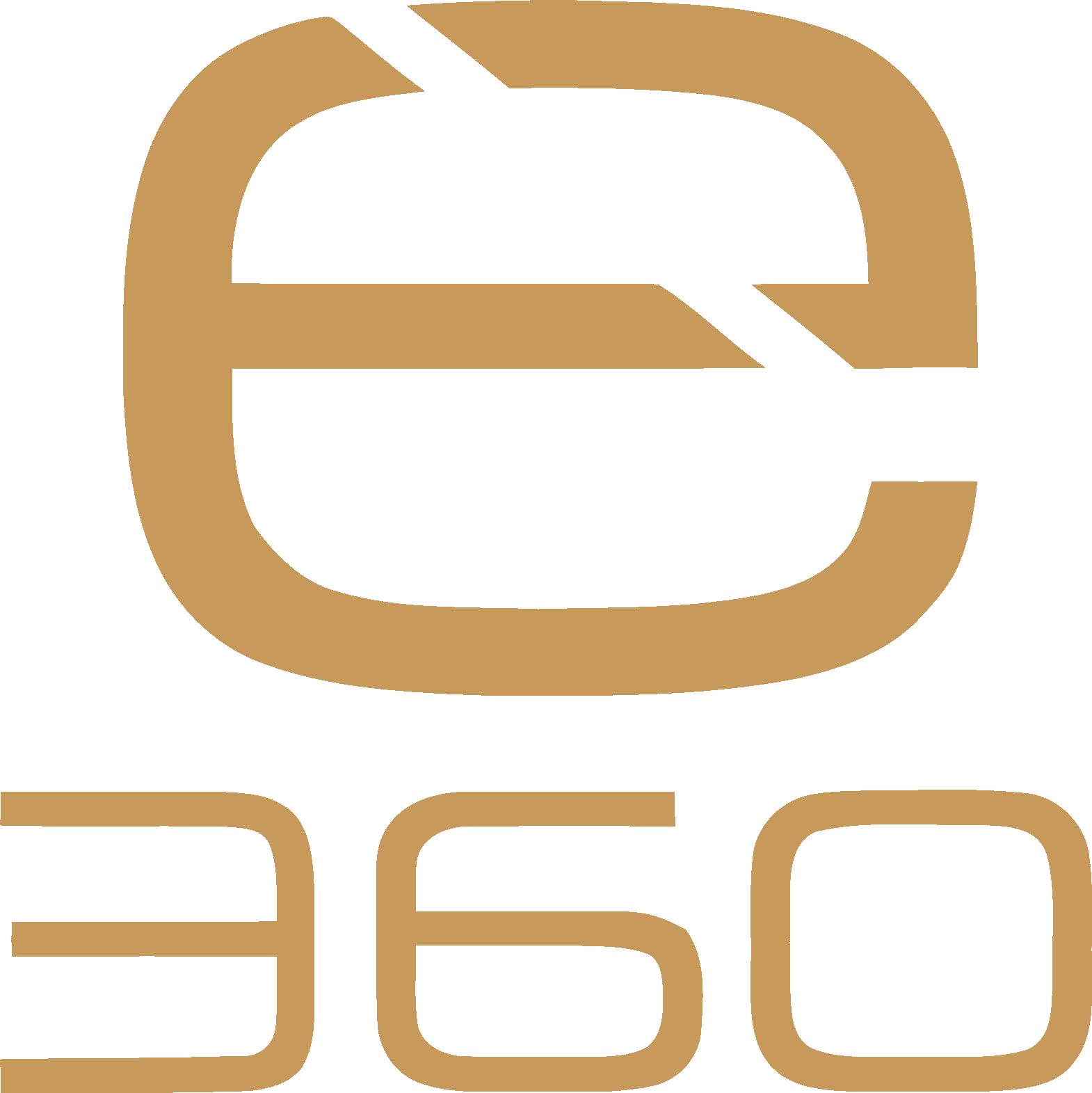 Close-up of a logo with a large gold letter 'E' and a large gold letter 'G' on a black background, with small gold letters 'CE' and 'CO' in the corners.