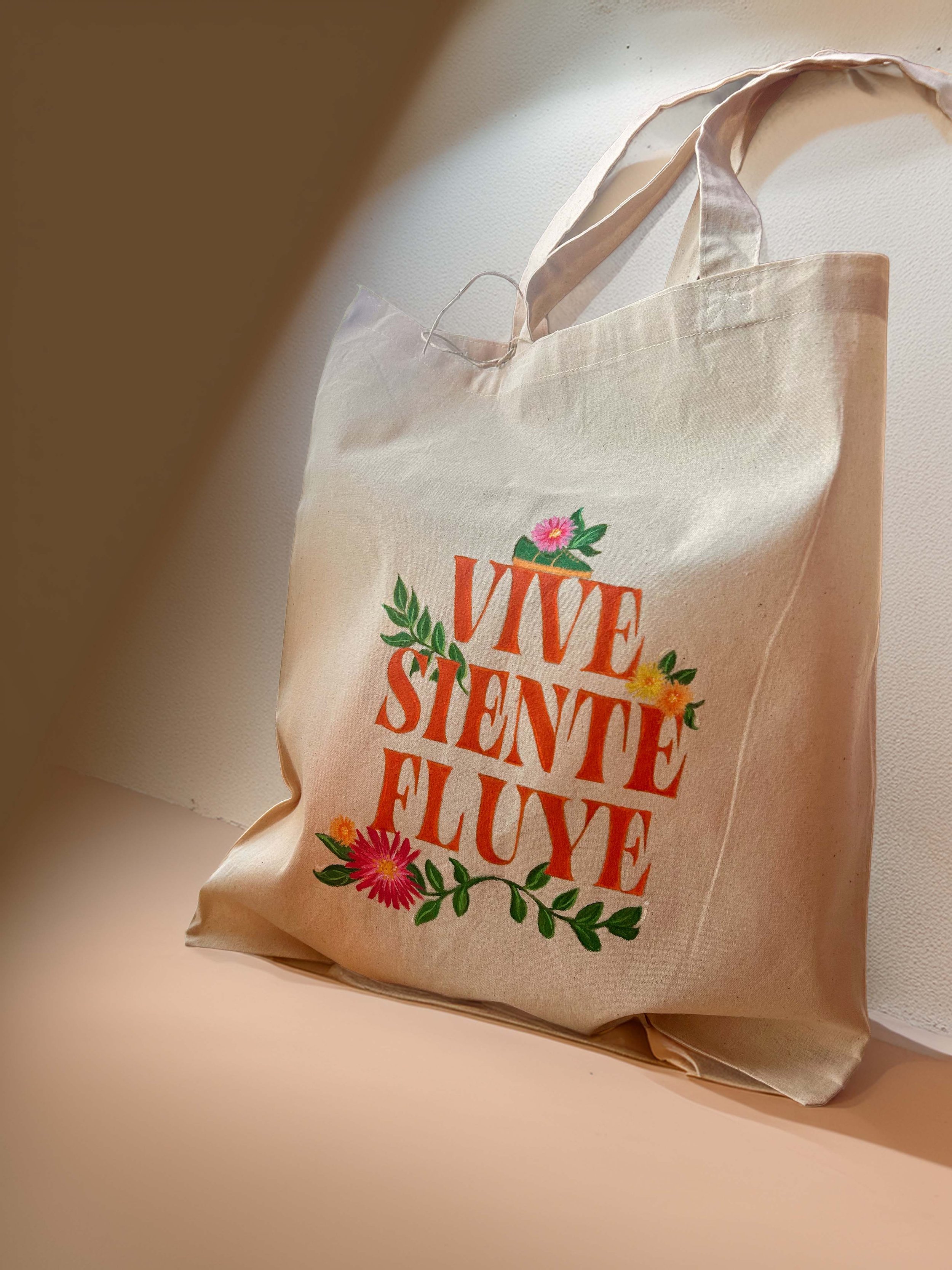 Bolsa de tela pintada a mano_regalo de 40 cumpleaños