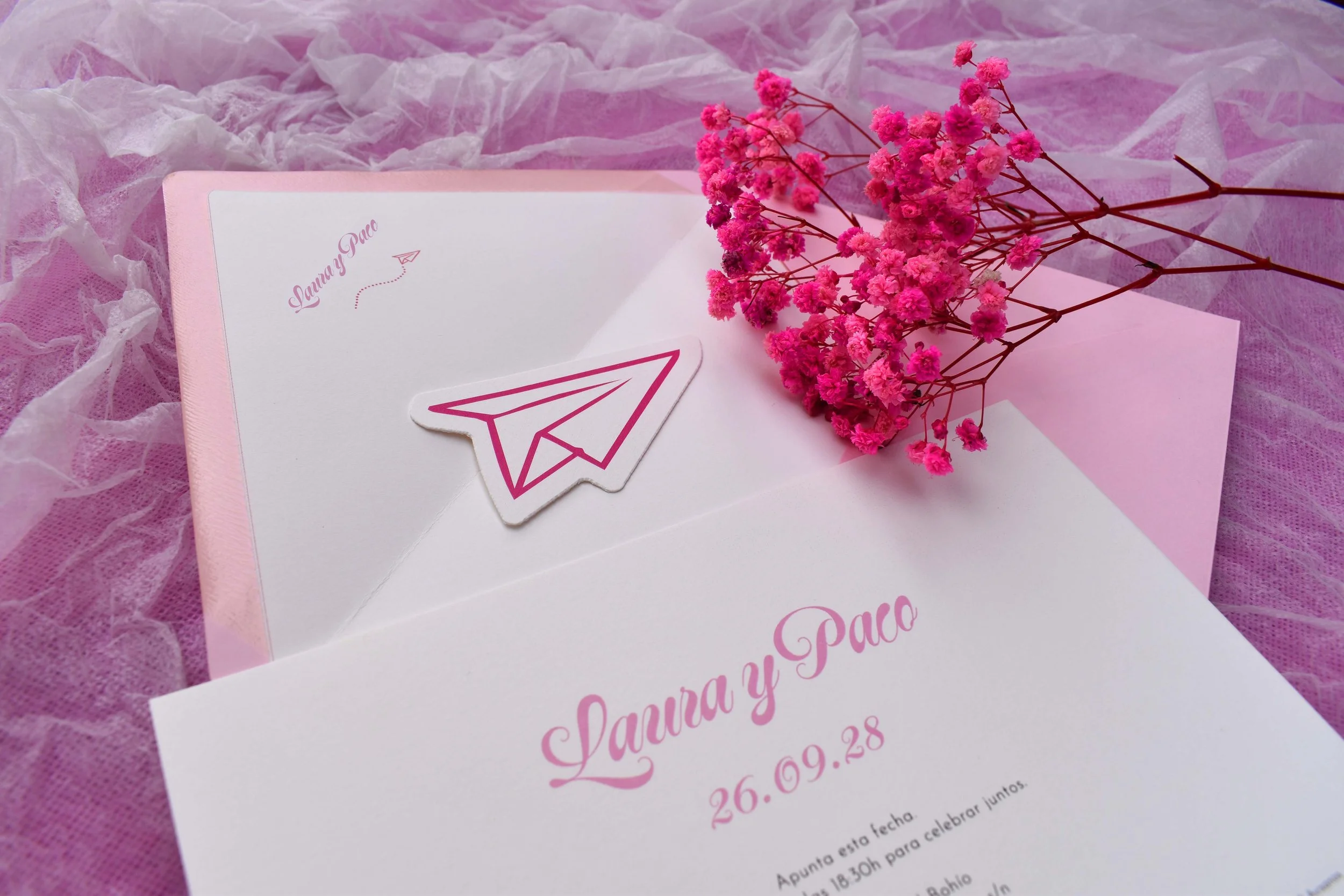 invitación de boda. Diseño ilustrado. Invitación Destino