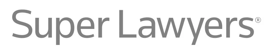 Super Lawyers logo in gray text
