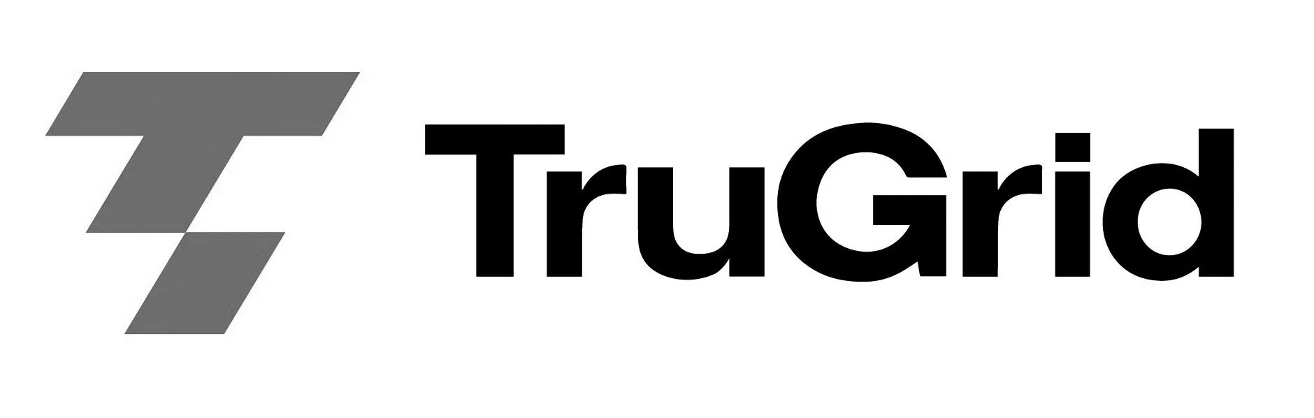 TruGrid logo with stylized T and grid design in gray, and the words "TruGrid" in black text.