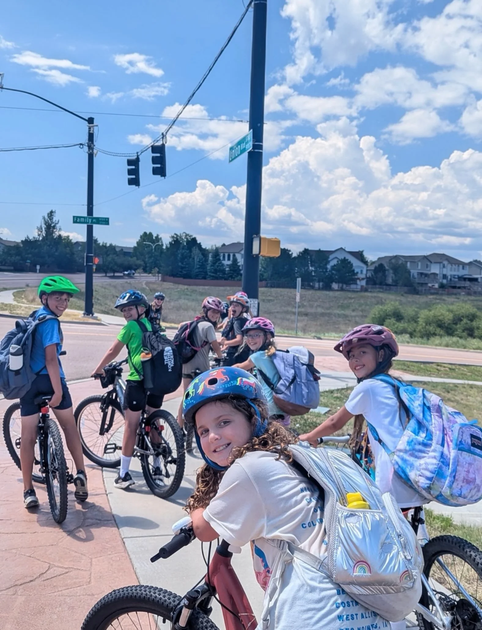 All smiles as we roll into the weekend! 🚲 #gowestcamps #adventureawaits #summercamps #bikelife