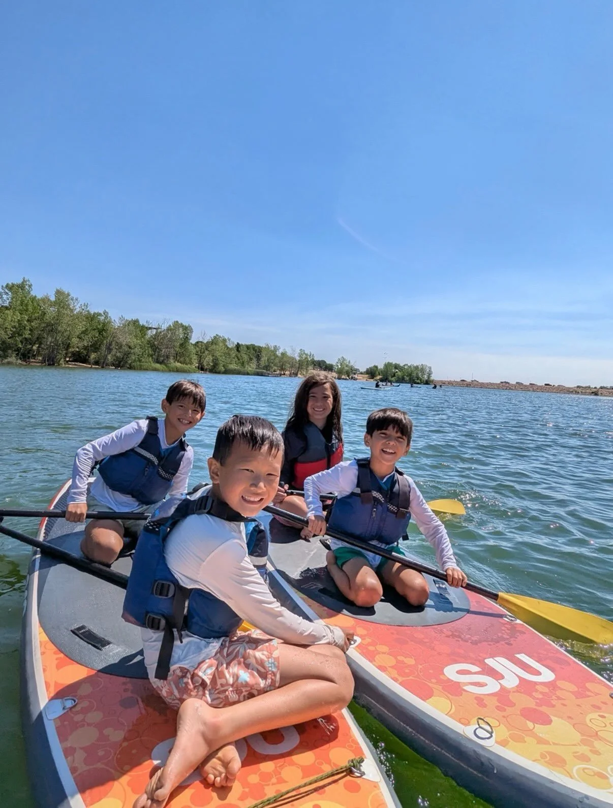 Finding our balance 💙 #gowestcamps #adventureawaits #summercamp #sup