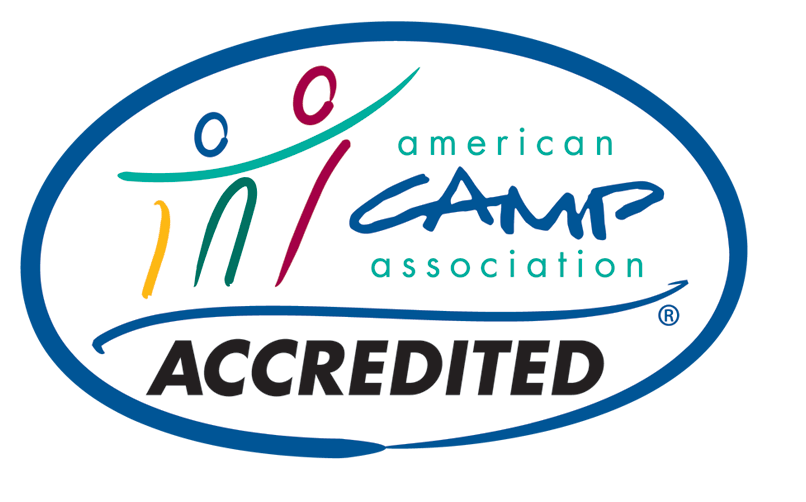 Logo of the American Camp Association with the word 'ACCREDITED' underneath.