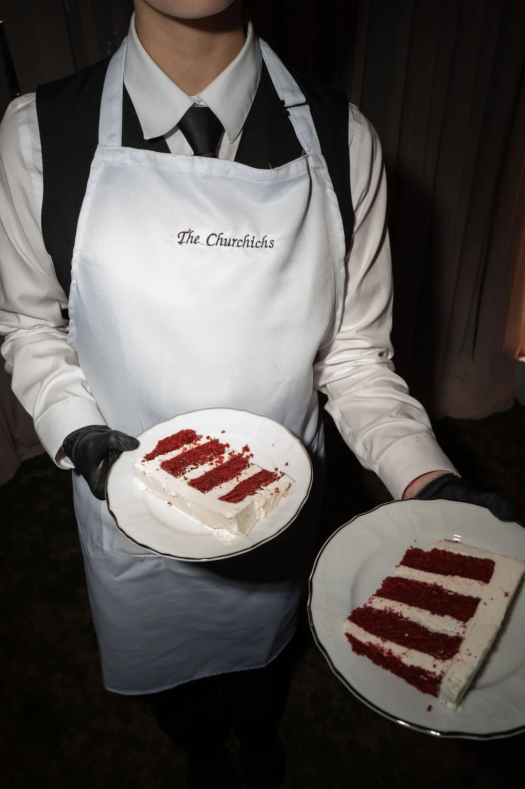 wedding cake server custom embroidered apron event planning.JPG