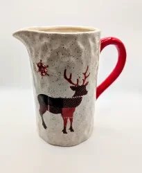 Reindeer Design Holiday Pitcher