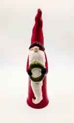 Tall Santa with Wreath Figurine