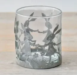 Whimsical Rabbit Silhouette Candleholder