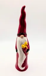 Red Hat Gnome Figurine with gift